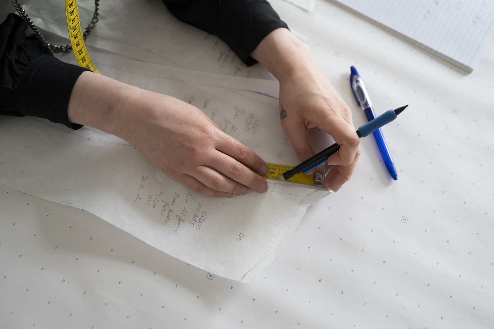 couture, patron, patronage, mesure, papier, artisanat.